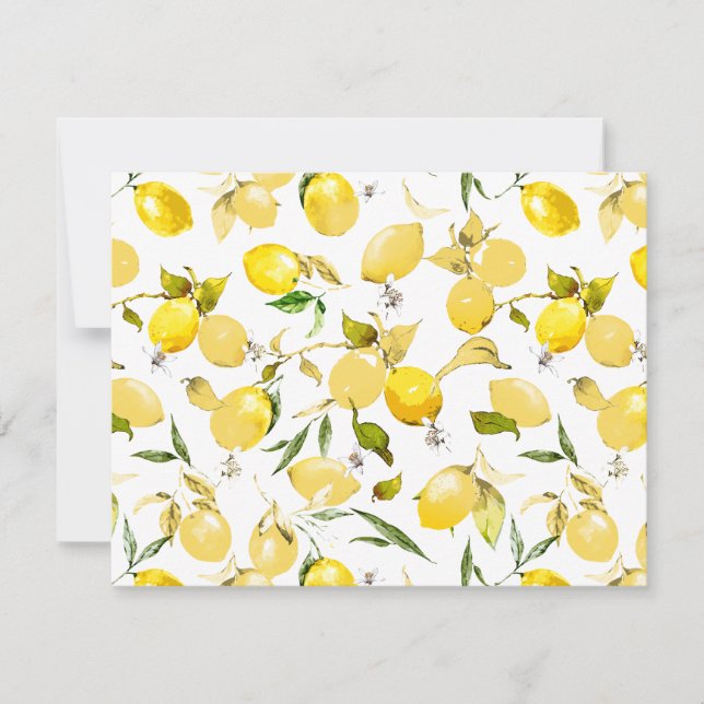 Watercolor lemons 13 card (Front)
