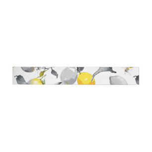 Watercolor lemons 14 wrap around label