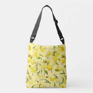 Watercolor lemons 16 crossbody bag