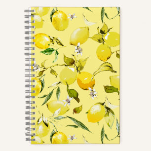 Watercolor lemons 16 notebook