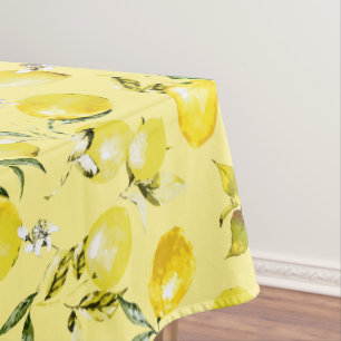 Watercolor lemons 16 tablecloth
