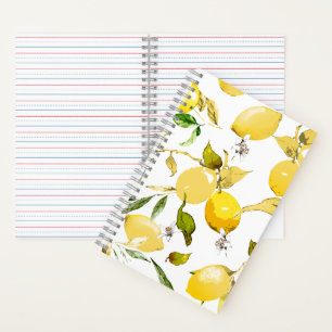 Watercolor lemons 17 notebook