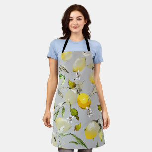Watercolor lemons 18 apron