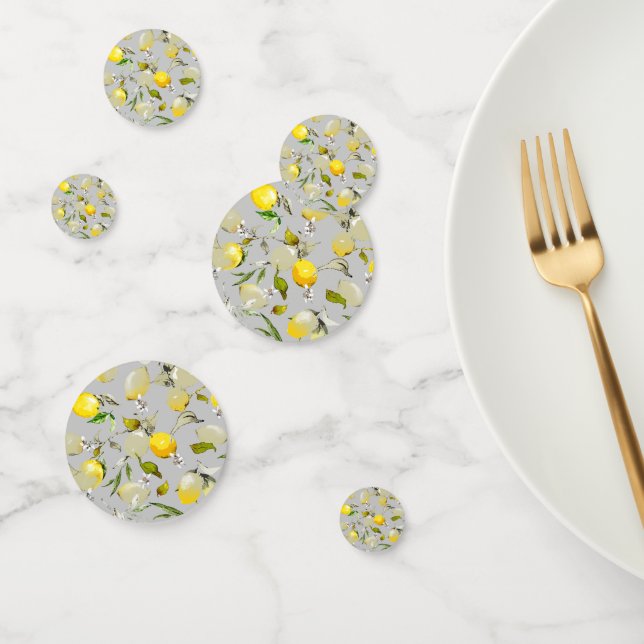 Watercolor lemons 18 confetti (Group)