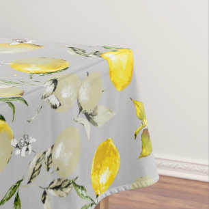 Watercolor lemons 19 tablecloth