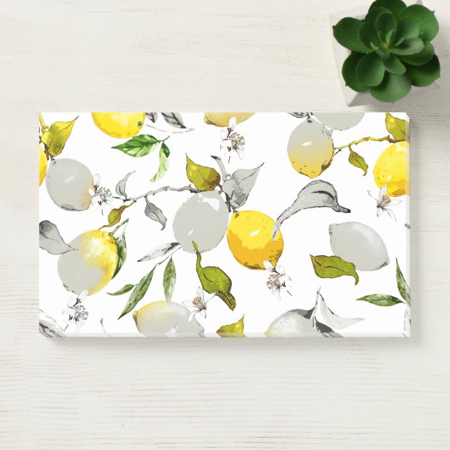Watercolor lemons 20 post-it notes (Office)
