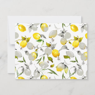 Watercolor lemons 21 card