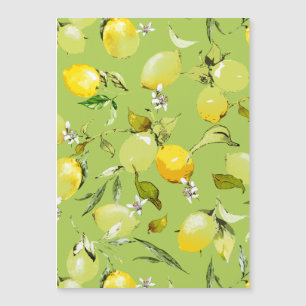 Watercolor lemons 22 magnetic invitation