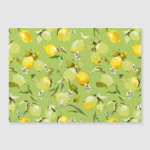 Watercolor lemons 22 magnetic invitation