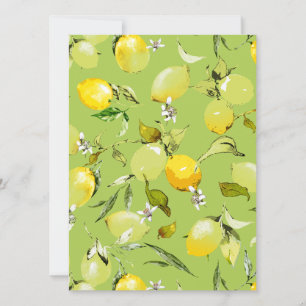 Watercolor lemons 22 save the date