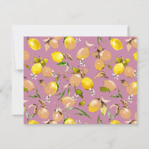 Watercolor lemons 25 card