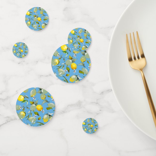 Watercolor lemons 26 confetti (Group)