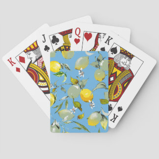 Watercolor lemons 26 playing cards