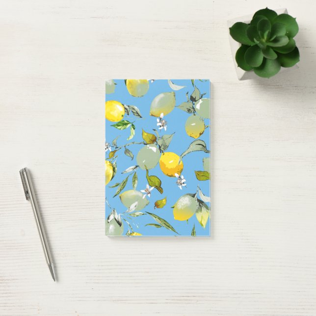 Watercolor lemons 26 post-it notes (Office)
