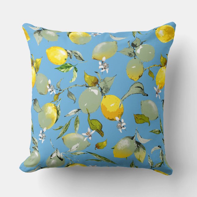 Watercolor lemons 27 cushion (Front)