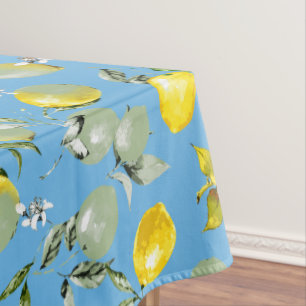 Watercolor lemons 27 tablecloth