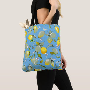Watercolor lemons 27 tote bag