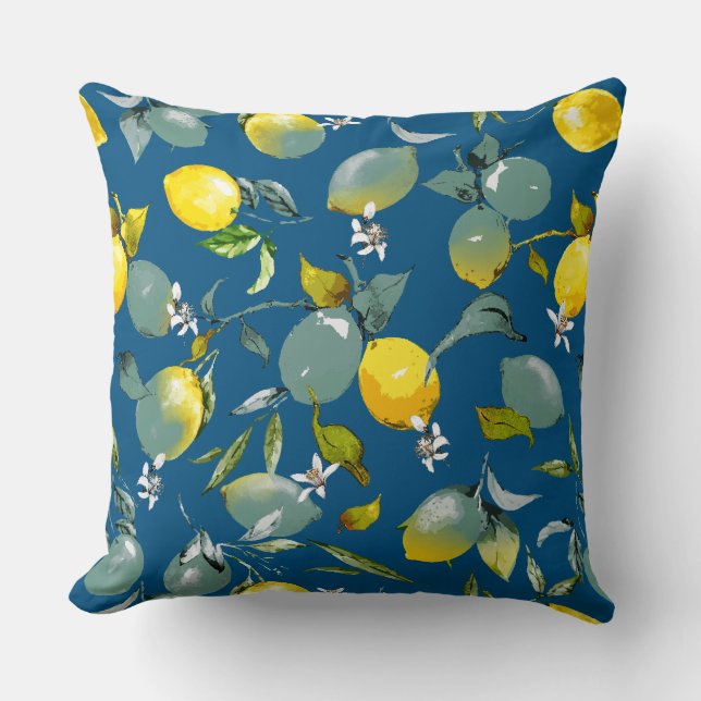 Watercolor lemons 29 cushion (Front)