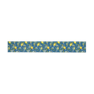 Watercolor lemons 29 wrap around label