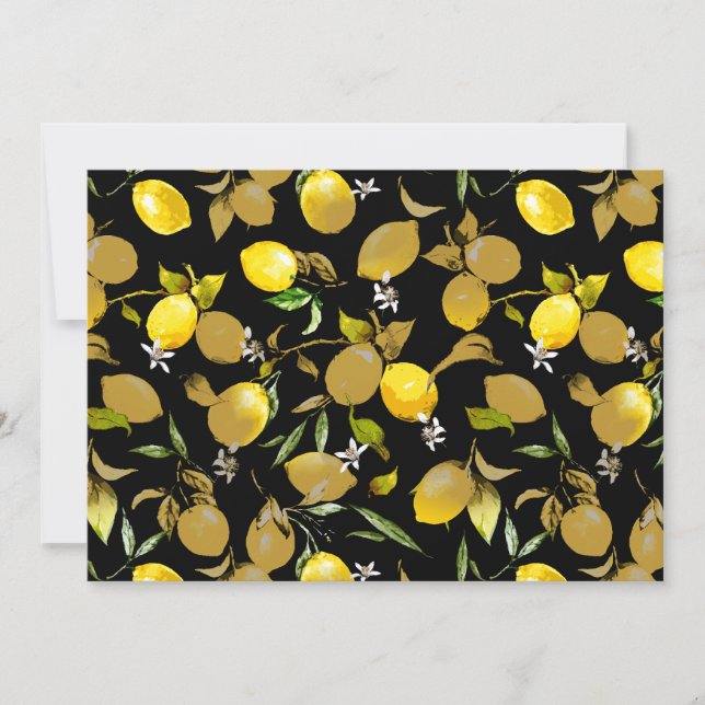 Watercolor lemons 30 announcement (Front)