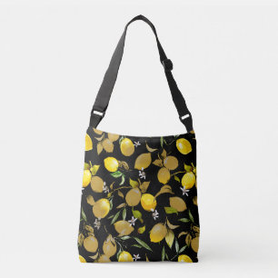 Watercolor lemons 30 crossbody bag