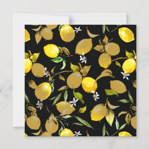 Watercolor lemons 30 magnetic invitation