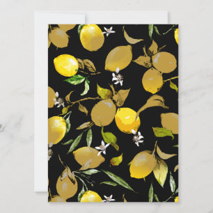 Watercolor lemons 30 save the date
