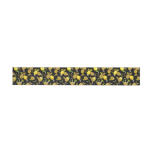 Watercolor lemons 30 wrap around label