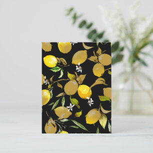 Watercolor lemons 31 postcard