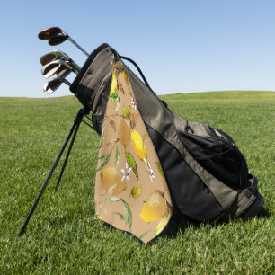 Watercolor lemons 33 golf towel