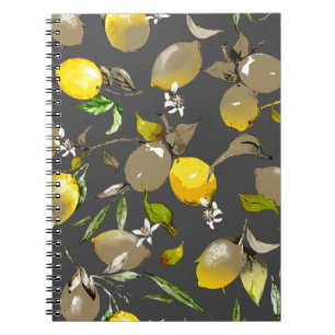 Watercolor lemons 35 notebook