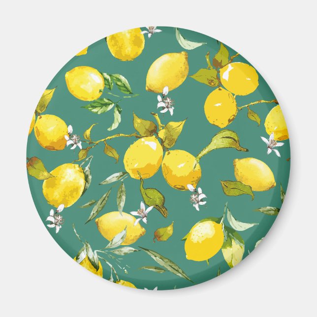 Watercolor lemons 6 magnet (Front)