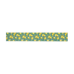 Watercolor lemons 6 wrap around label