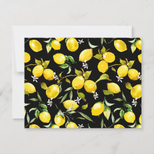 Watercolor lemons 7 card