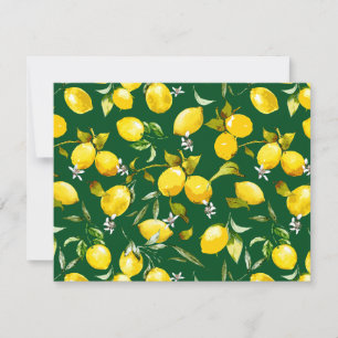 Watercolor lemons 9 card
