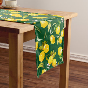 Watercolor lemons 9 medium table runner