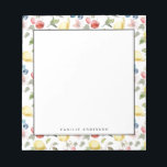 Watercolor Lemons and Berries Pattern Personalised Notepad<br><div class="desc">Customisable botanical notepad. It features a pattern of lemons,  cherries and blueberries. Personalise by adding names and other details This botanical notepad is perfect as a gift.</div>