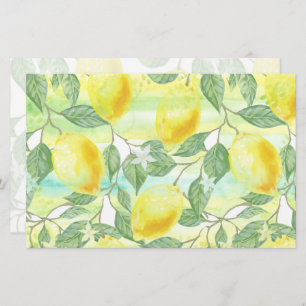 Watercolor Lemons Artisan Soap Product Wrap Paper