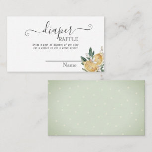 Watercolor Lemons Botanical Baby Shower  Enclosure Card