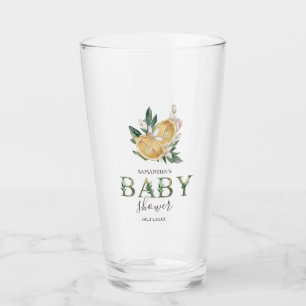 Watercolor Lemons Botanical Glass