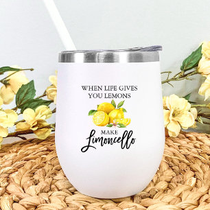 Watercolor Lemons Brush Script Limoncello