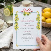 Watercolor Lemons Holiday Bridal shower