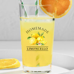 Watercolor Lemons Homemade Limoncello Glass