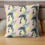Watercolor Lemons & Leaves Yellow Seamless Pattern Cushion<br><div class="desc">Watercolor Lemons & Leaves Yellow Seamless Pattern</div>
