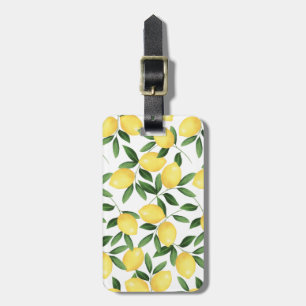 WATERCOLOR LEMONS LUGGAGE TAG