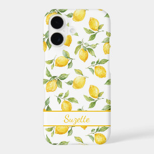 Watercolor Lemons Monogrammed