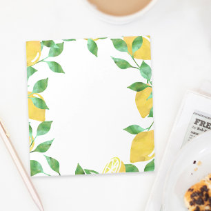 Watercolor Lemons Notepad