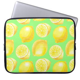 Watercolor lemons pattern laptop sleeve