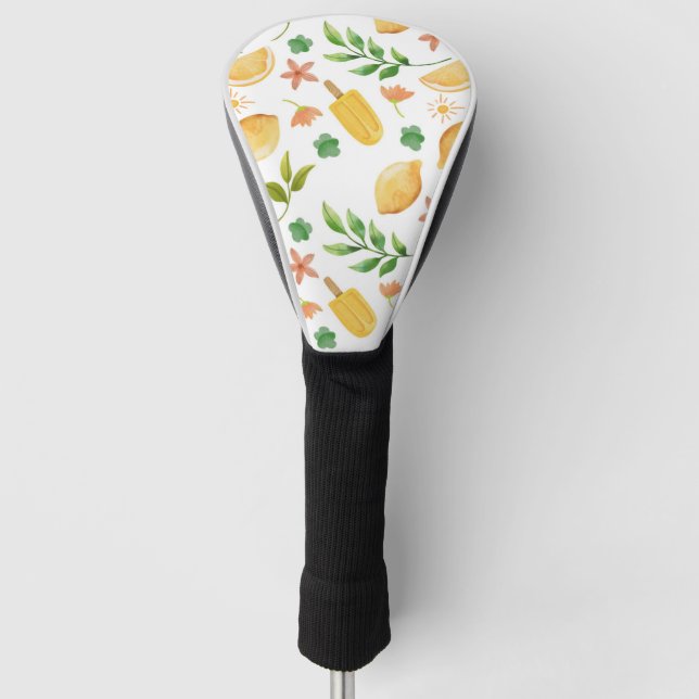 Watercolor Lemons & Popsicles  Golf Head Cover (Front)