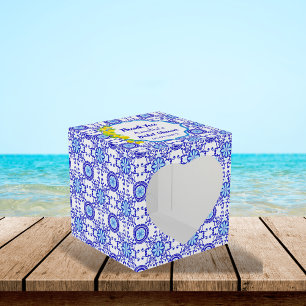 Watercolor Lemons Positano Amalfi Tile Bridal  Favour Box